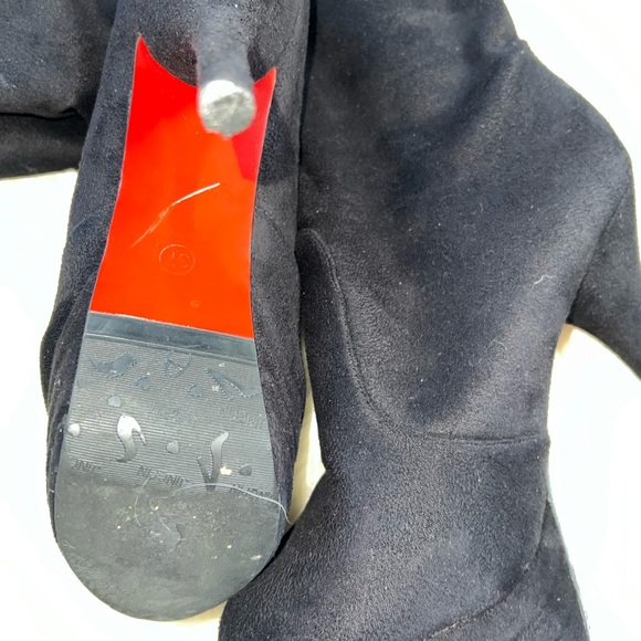 37 US7 No Name SkyHigh Platform Black Suede Over The Knee Platform Boots - Picture 6 of 10